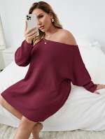 Вязанные платья короткие Plus-size