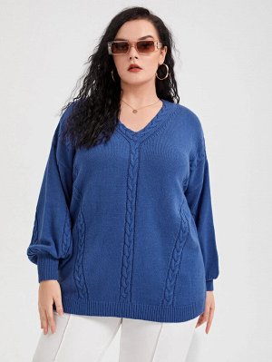 Вязаный свитер размера плюс
