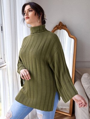 Однотонный свитер размера плюс