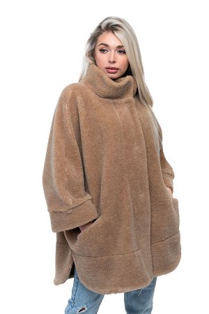 ПОНЧО WOOL  CAMEL цвет Кемел (р. 40-58)