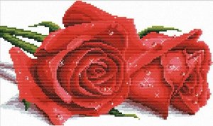 Набор для творчества Белоснежка Набор для вышивания крестиком Красные розы 20 х33.5 см2