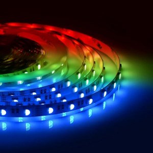 Cветодиодная лента Apeyron Electrics 5 м, IP65, SMD5050, 60 LED/м, 14.4 Вт/м, 24 В, RGB