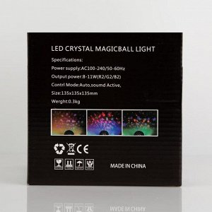 Luazon Lighting Световой прибор &quot;Звездное небо&quot;, d=11 см, 220V,Bluetooth,съемная полусф,муз,реаг.на звук,RGB   69784