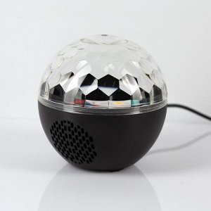 Luazon Lighting Световой прибор «Сфера» 12 см, динамик, пульт ДУ, свечение RGB, 5 В