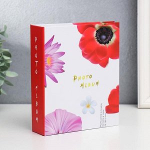 Фотоальбом на 40 фото 10х15 см "Крупные цветы" в коробке МИКС 17х14х4,5 см