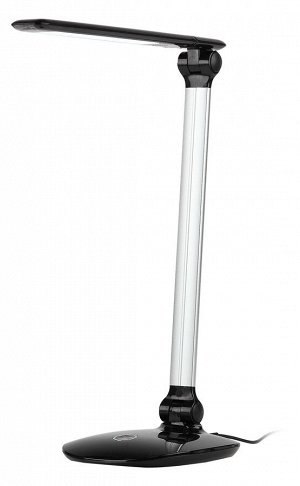Настольная лампа светильник ЭРА NLED-456-10W-BK-S черный с серебром Б0028437