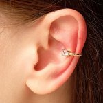 Серьга &quot;Каффа&quot; драгоценность, цвет белый в золоте