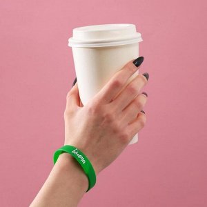 Силиконовый браслет "Богема" женский, цвет зеленый, 18 см