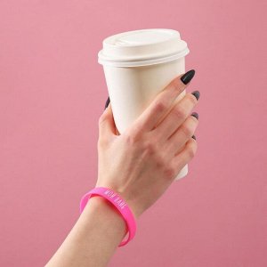 Силиконовый браслет "Мой вайб" женский, цвет розовый, 18 см