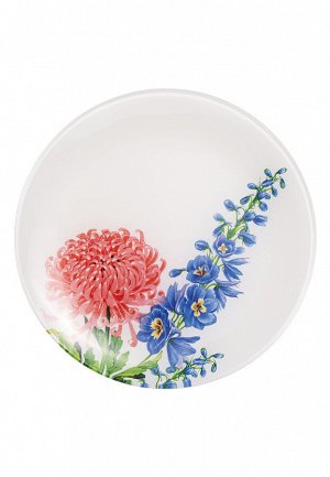 Стеклянная тарелка «Цветочная коллекция», диаметр 20 см
