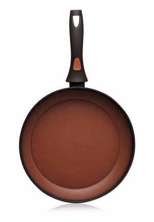 Сковорода с антипригарным покрытием, цвет терракотовый, 28 см