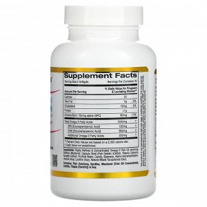 California Gold Nutrition, пренатальная ДГК для беременных и кормящих женщин, 450 мг, 60 мягких таблеток