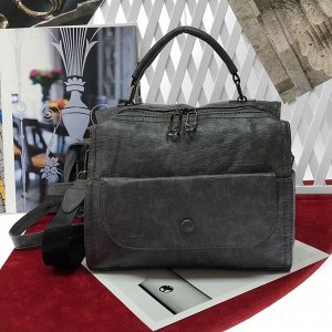 Сумка-рюкзак Amiletto из качественной эко-кожи графитового цвета.