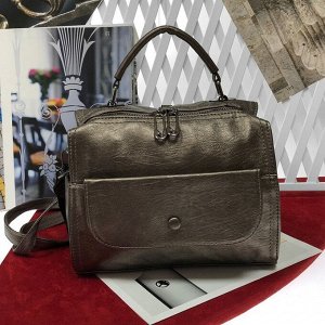Сумка-рюкзак Amiletto из качественной эко-кожи бронзового цвета.