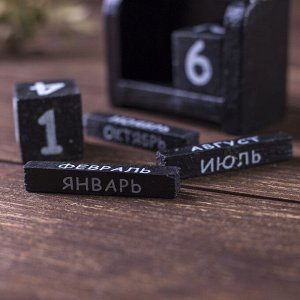 Вечный календарь настольный «Сова», 4x7x10 см, дерево