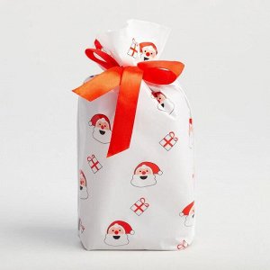 Полотенце подарочное  "Дед Мороз и подарки" 30*60см, цв.бордо, 100% хл, 320 г/м2