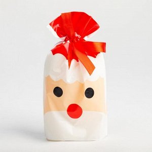 Полотенце подарочное  "Дедушка Мороз" 30*60 см, цв.молочный, 100% хл, 320 г/м2