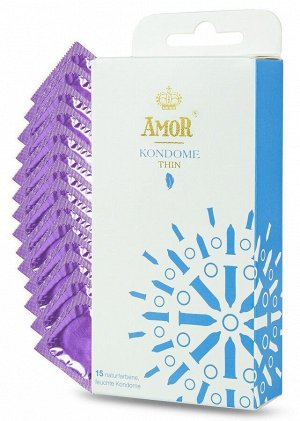 Супертонкие презервативы AMOR Thin - 15 шт.