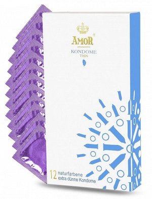 Супертонкие презервативы AMOR Thin - 12 шт.