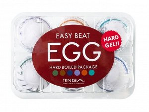 Набор из 6 мастурбаторов Tenga EGG II Hard Boiled с различным рельефом