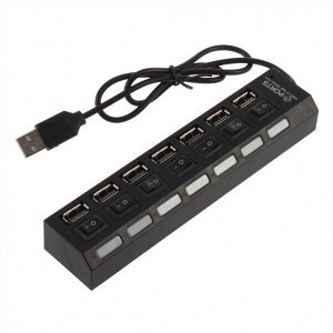 USB HUB концентратор переходник разветвитель 2.0 HUB HI-SPEED с 7 выходами