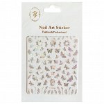 Nail Art Sticker, 2D стикер Z-D3836 (серебро)