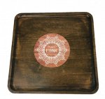 ETHNIC  Тарелка квадратная, 19см, Гевея  1/24