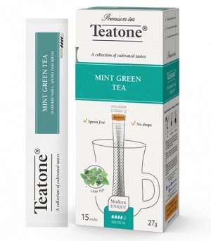 Зеленый чай (Аромат мяты, TEATONE, (15шт*1,8г)