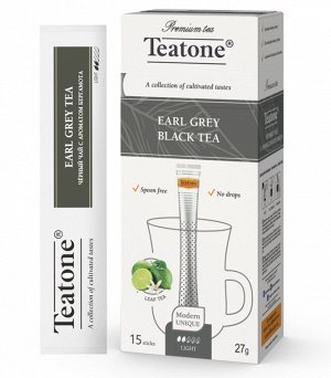 Черный чай (Аромат бергамота, TEATONE, (15шт*1,8г)