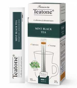 Черный чай (Аромат мяты, TEATONE, (15шт*1,8г)