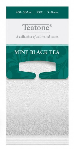 Черный чай (Аромат мяты, TEATONE, (20шт*4г), в пакетиках