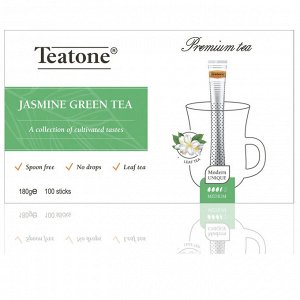 Зеленый чай  Аромат жасмина, TEATONE, пенал100 стиков