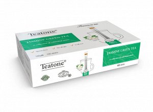 Зелёный чай с ароматом жасмина в стиках, пенал 100 стиков (Jasmine green tea)