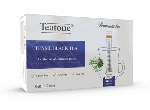 Черный чай с ароматом чабреца в стиках, пенал 100 стиков (Thyme black tea)
