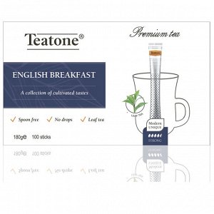 Черный чай Английский завтрак, TEATONE, пенал 100 стиков