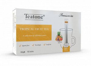 Черный чай Аромат тропических фруктов, TEATONE, пенал 100 стиков