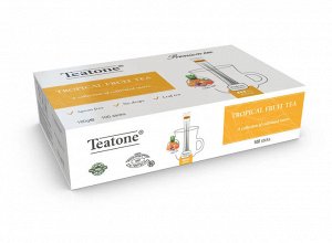 Teatone Чёрный чай с ароматом тропических фруктов в стиках, пенал 100 стиков (Tropical fruit tea)
