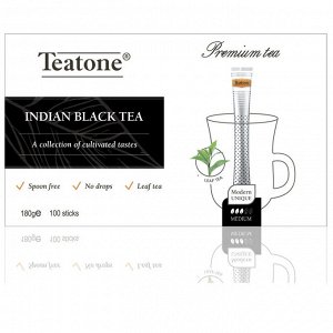 Черный чай Индийский TEATONE, пенал 100 стиков