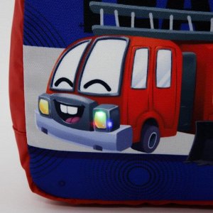 Рюкзак со светодиодом «Машинка», 20х9х22, отд на молнии, красный