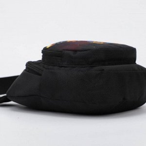 Рюкзак-слинг «Робот» 15х10х26 см, отдел на молнии, наружный карман, регулируемый ремень, чёрный