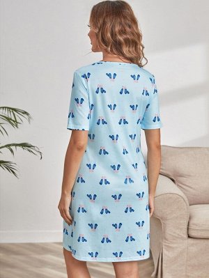SheIn Для беременных Ночная рубашка с принтом кактуса