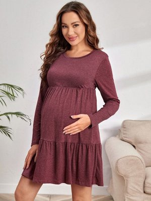 С оборками Одноцветный Повседневный Домашняя одежда для беременных