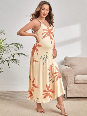 Буква Тропический Повседневный Домашняя одежда для беременных