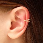 Серьга &quot;Каффа&quot; виктори, цвет белый в золоте