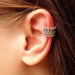 Серьга &quot;Каффа&quot; богатство, цвет серебро