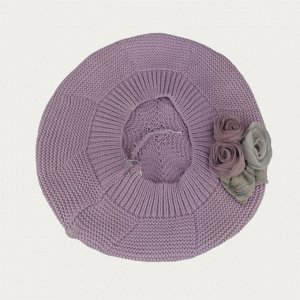 Зд1234-61 Берет платочной вязки Флёр фиолет