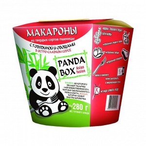 Макароны с говядиной и овощами в остро-сладком соусе, Panda Box, 58г