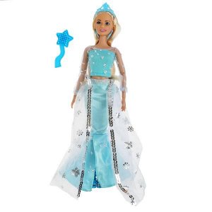 66001P-F1-S-BB Кукла 29 см София снежная принцесса в голубом платье, расческа в комплекте КАРАПУЗ в кор.24шт