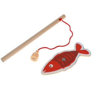 MMM-23 Игрушка деревянная Ми-ми-мишки рыбалка на пруду Буратино в кор.100шт