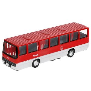 IKABUS-17-RDWH Машина металл РЕЙСОВЫЙ АВТОБУС длина 17 см, двери, инерц, красный, кор. Технопарк в кор.2*36шт